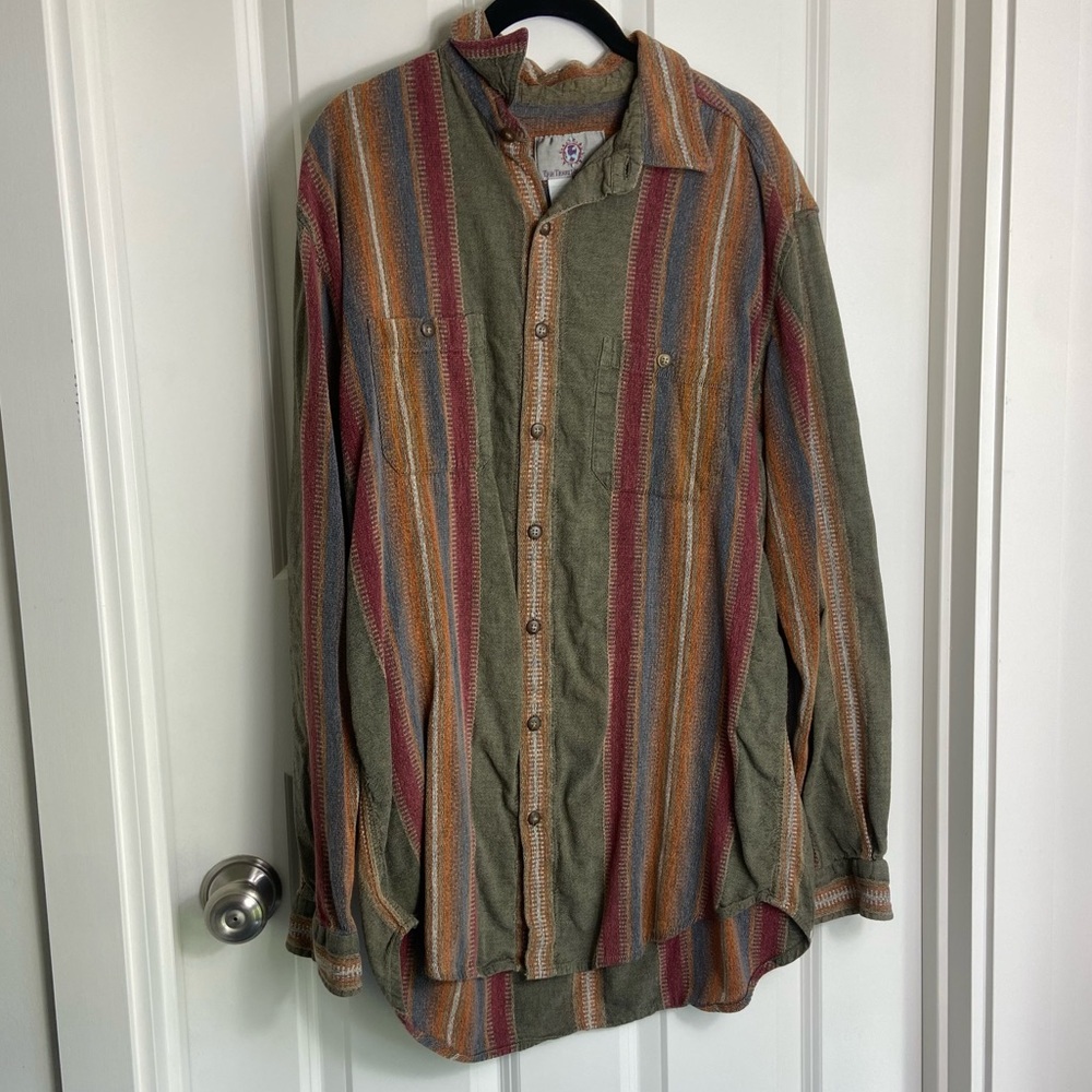 The Territory Ahead 100% cotton large tall long sleeved button down